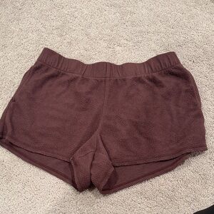Aerie Chocolate Fleece Shorts